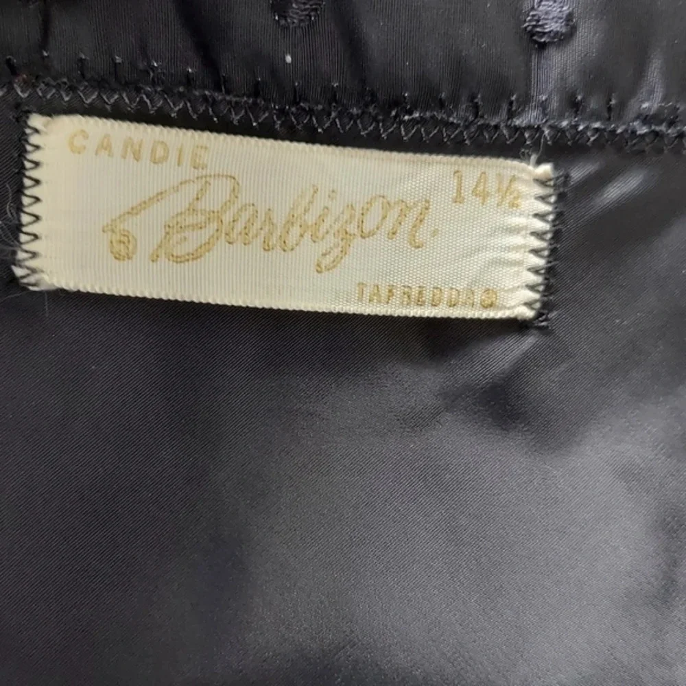 Vintage Black Barbizon Candie Tafredda Scalloped Edges Sexy Unique‎ Slip Dress - Picture 3 of 16